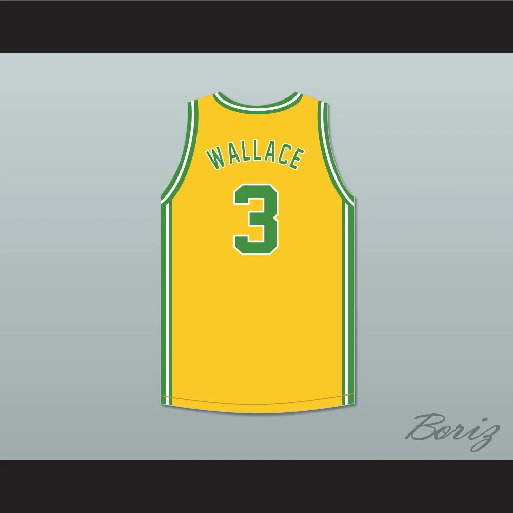 Ben Wallace 3 Central High School Hayneville Lions Yellow Basketball Jersey