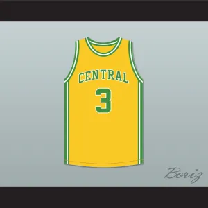 Ben Wallace 3 Central High School Hayneville Lions Yellow Basketball Jersey