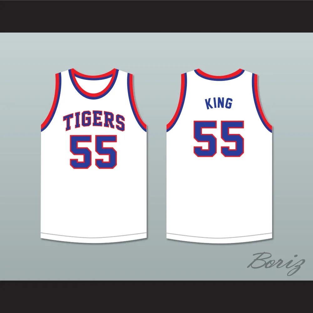 Bernard King 55 Fort Hamilton High School Tigers White Basketball Jersey 1
