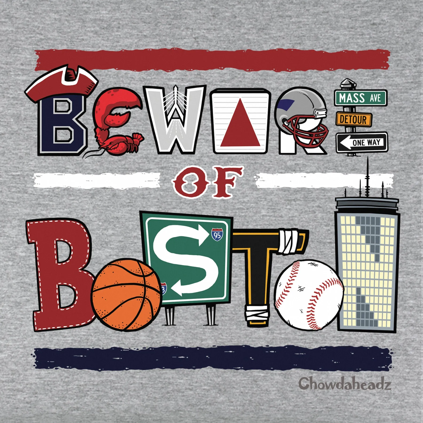 Beware of Boston Icons Youth Hoodie