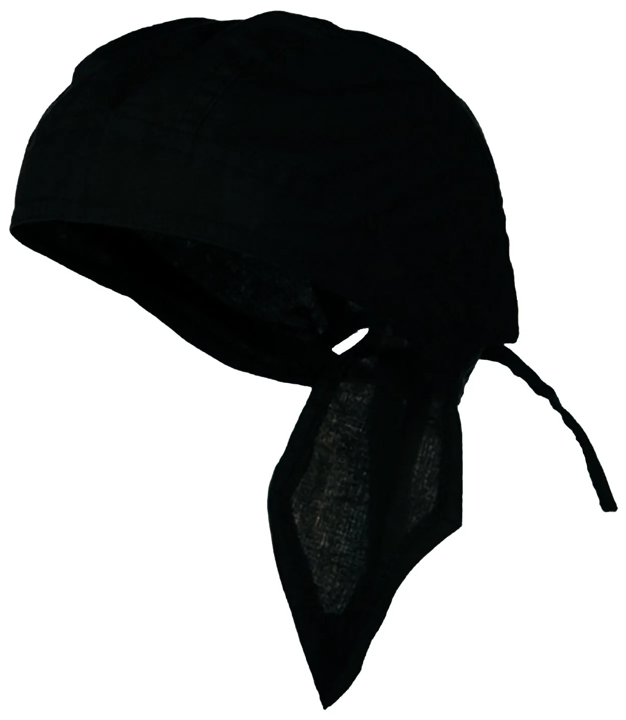 BLACK Doo-Rag Skull Cap Solid Du-Bandana Motorcycle Helmet Liner Chemo Head-Scarf