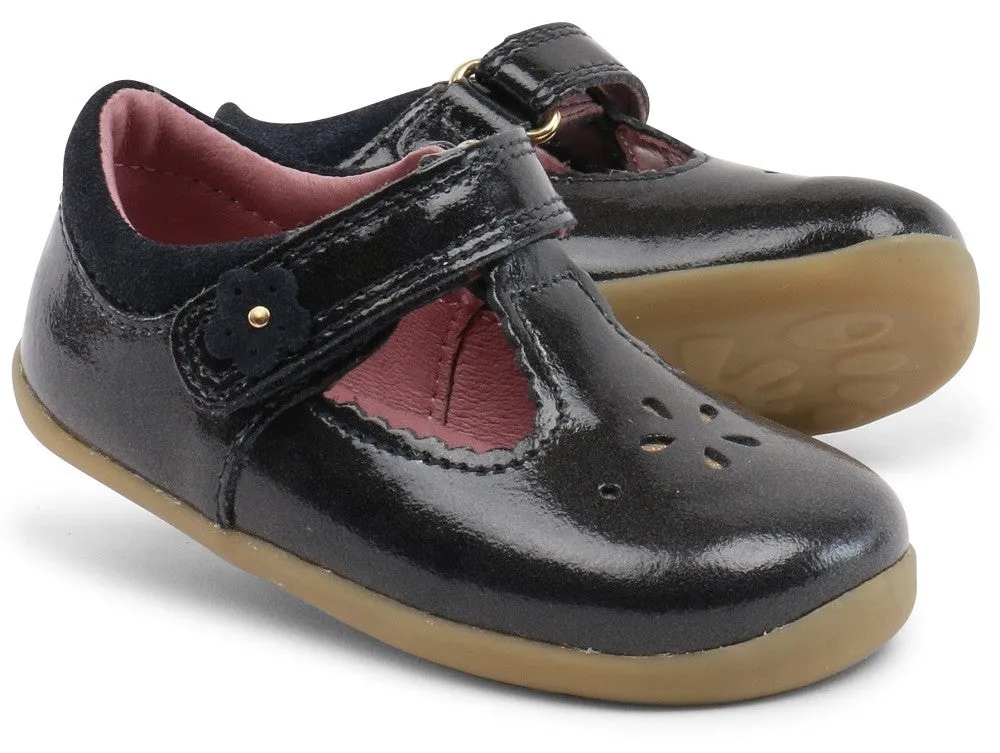 Bobux SU Midnight Gloss Reign T-Bar Shoes