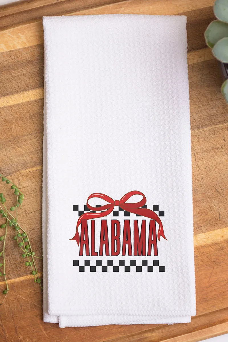 Bow Alabama Check Waffle Kitchen Towel
