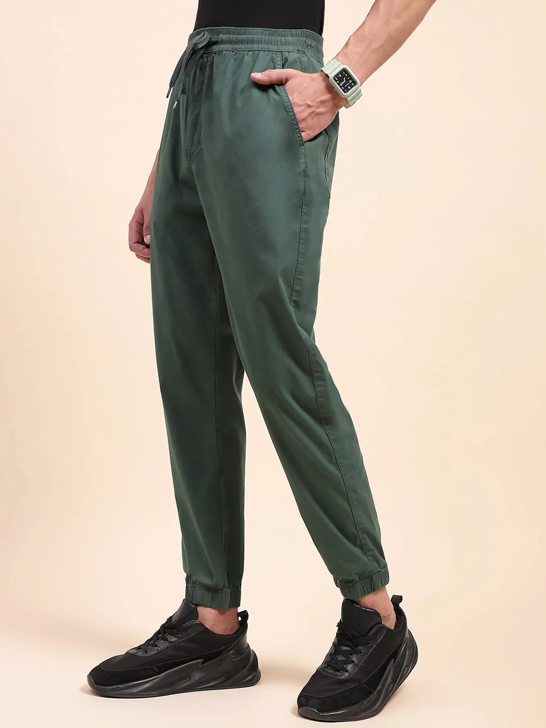 Camla Barcelona Drawstring Waist Bottle Green Jogger