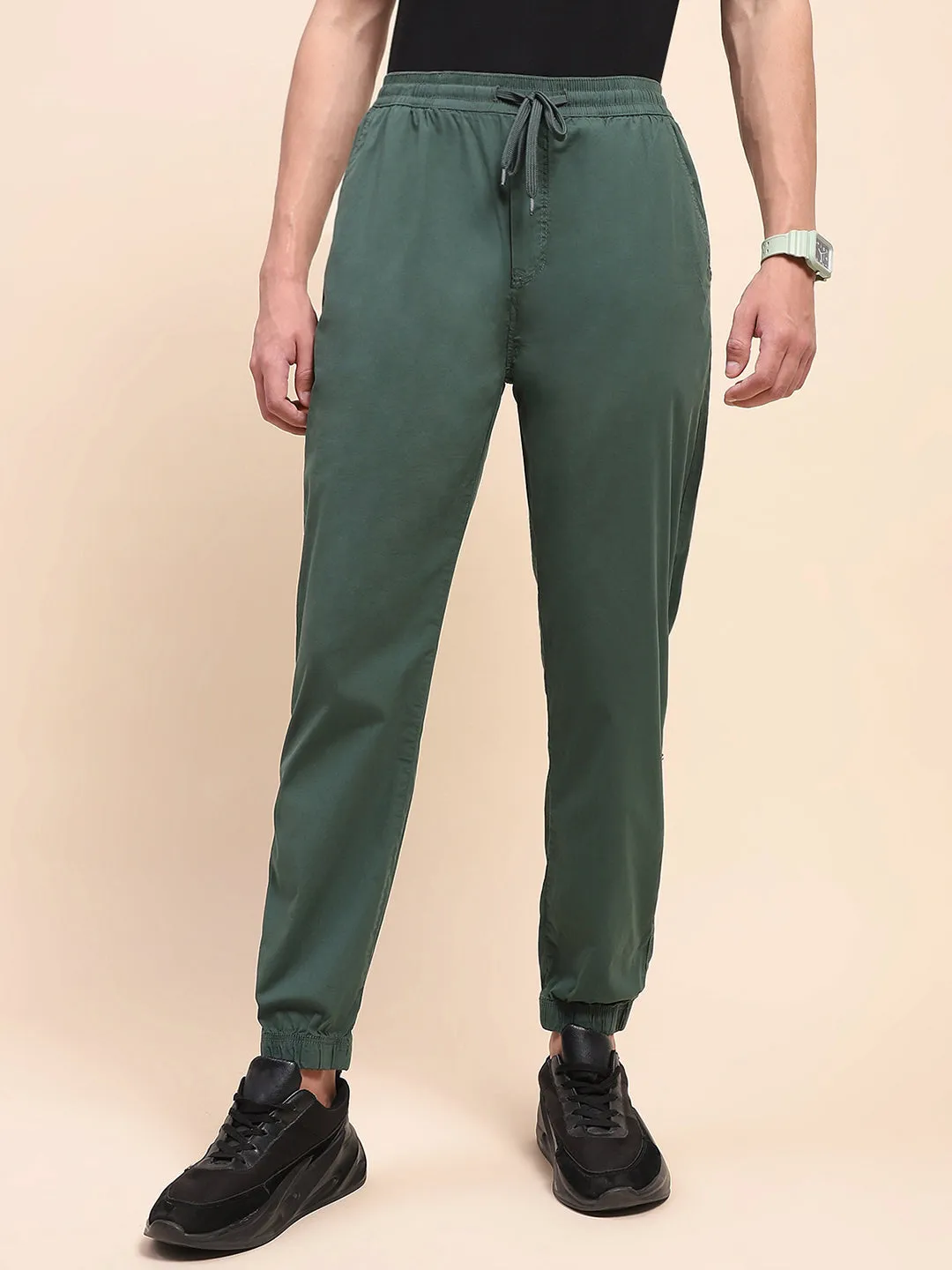 Camla Barcelona Drawstring Waist Bottle Green Jogger