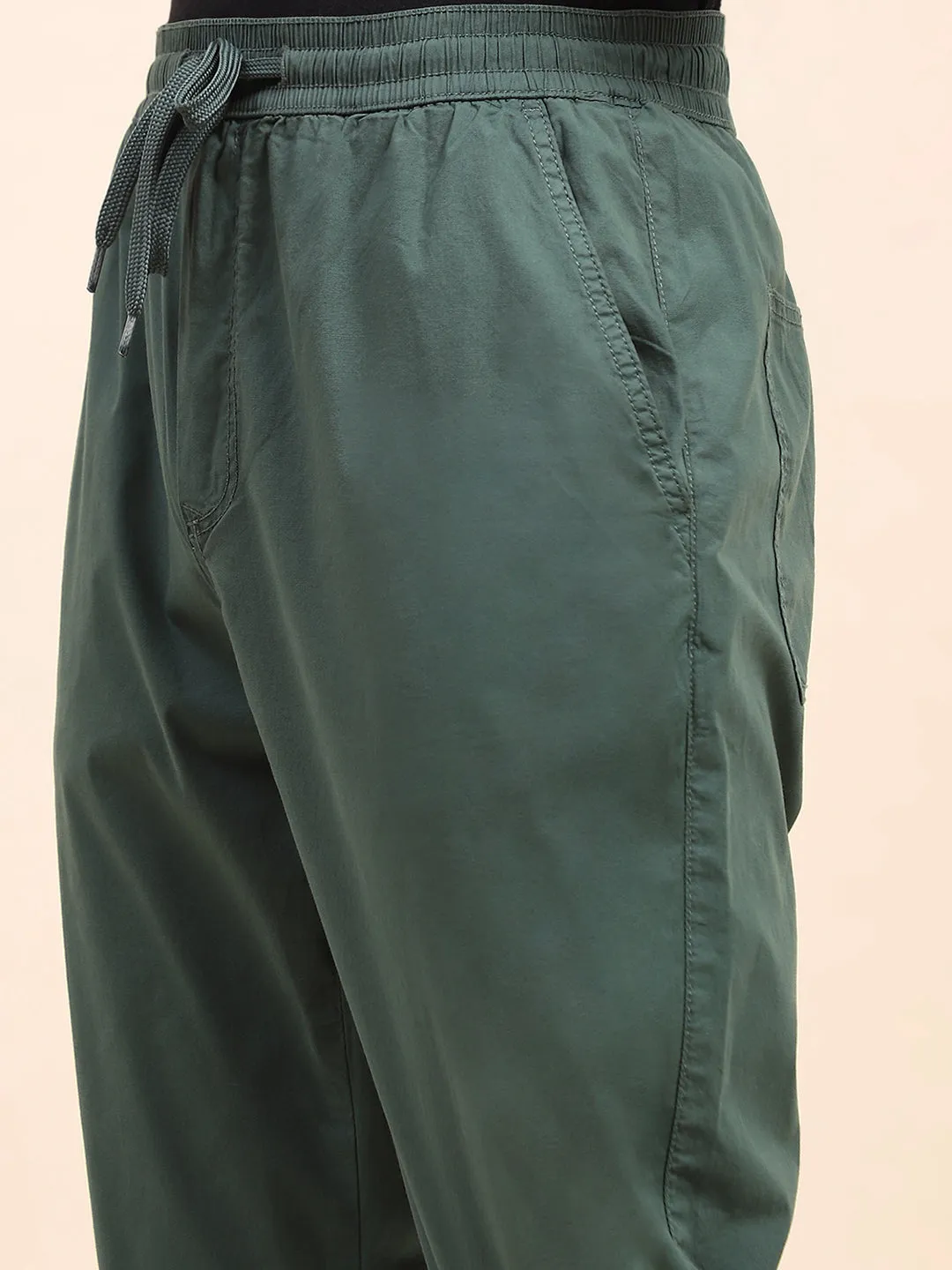 Camla Barcelona Drawstring Waist Bottle Green Jogger
