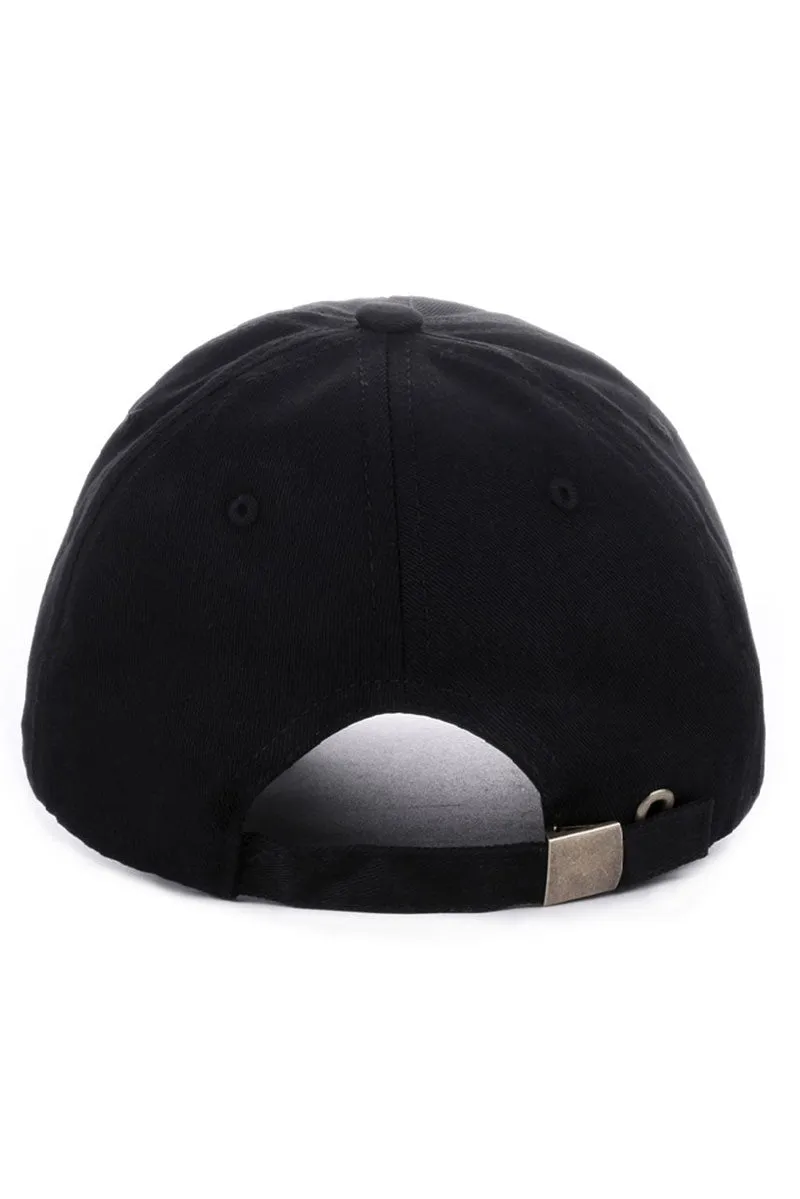 Chenille Coquette Bow Black Baseball Cap