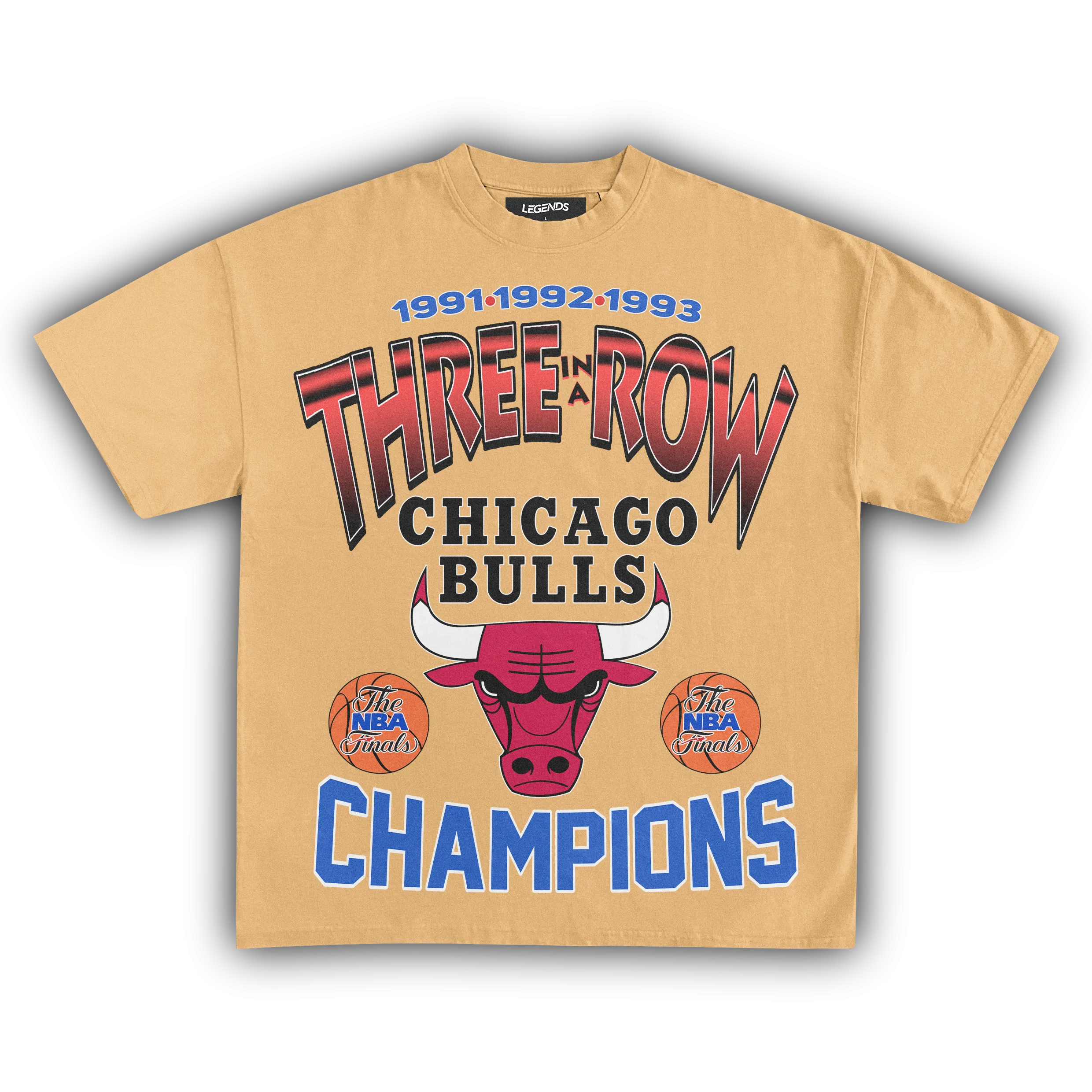 CHICAGO BULLS THREE-PEAT TEE