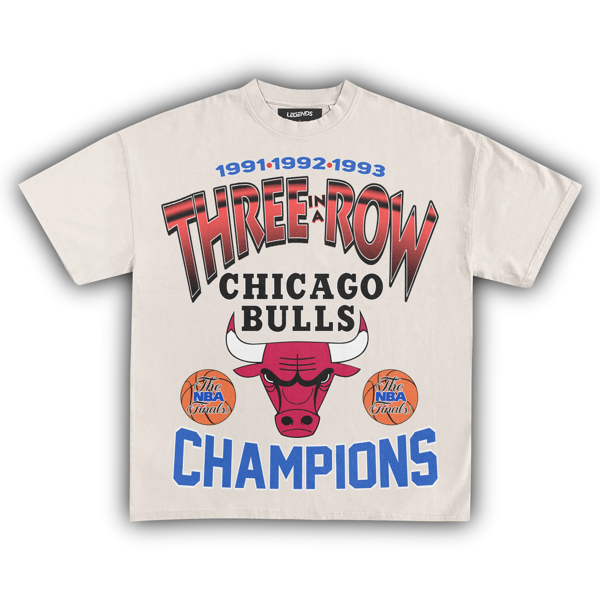 CHICAGO BULLS THREE-PEAT TEE