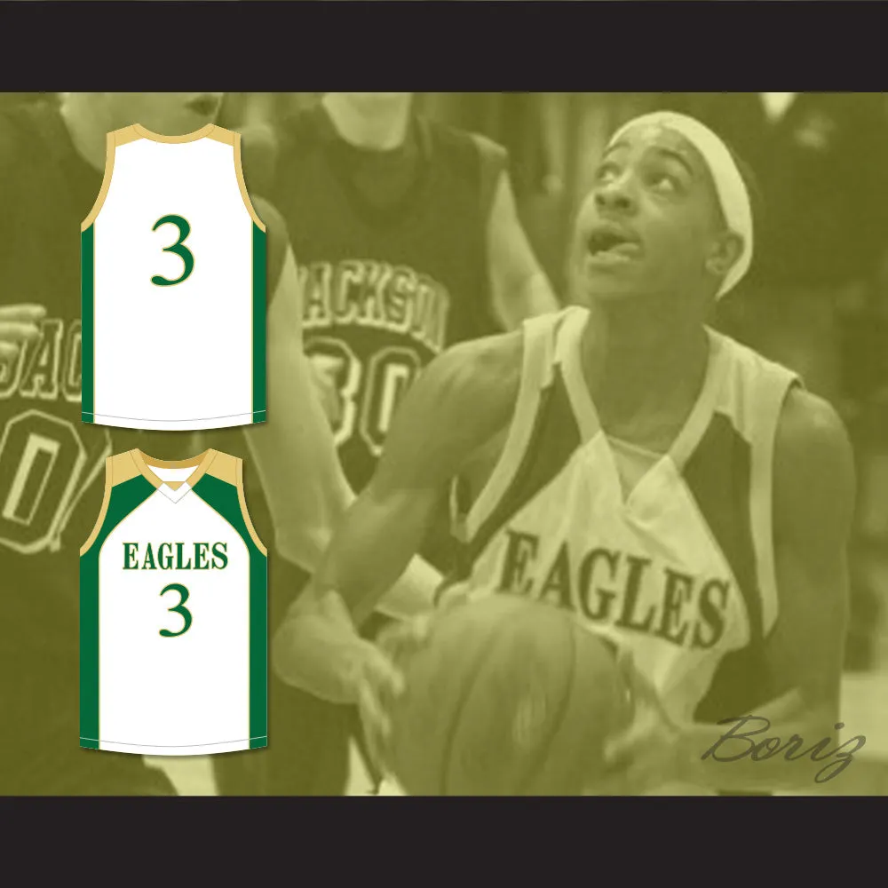 CJ McCollum 3 GlenOak High School Golden Eagles White Basketball Jersey 2