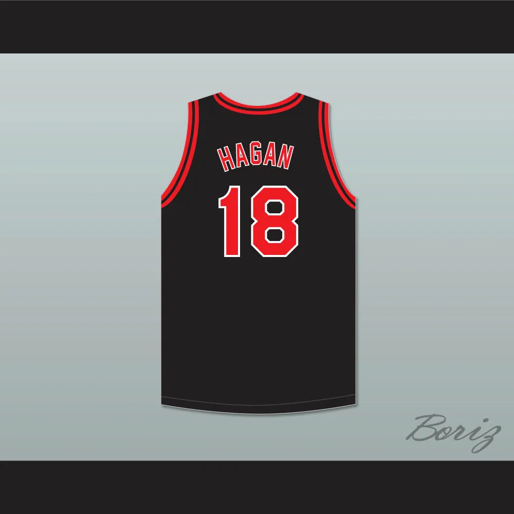 Cliff Hagan 18 Owensboro High School Red Devils Black Basketball Jersey 2