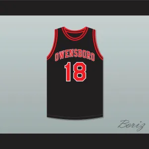 Cliff Hagan 18 Owensboro High School Red Devils Black Basketball Jersey 2