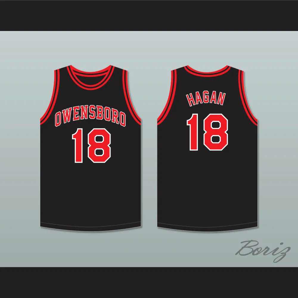 Cliff Hagan 18 Owensboro High School Red Devils Black Basketball Jersey 2