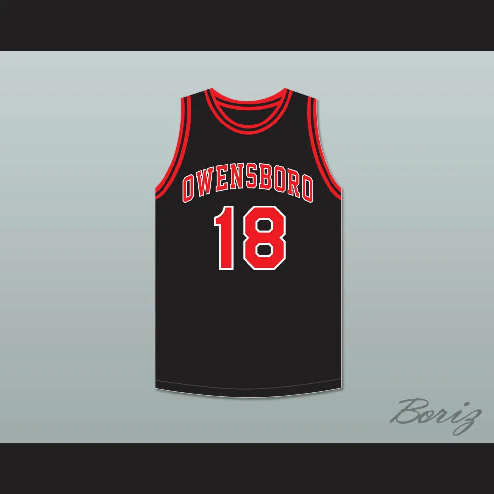 Cliff Hagan 18 Owensboro High School Red Devils Black Basketball Jersey 2