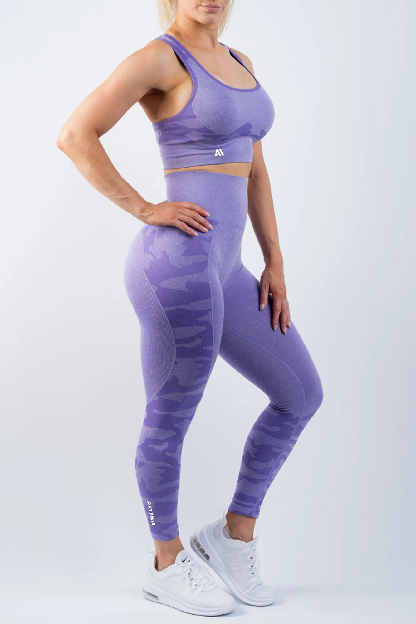Coco Camo Sports Bra Purple