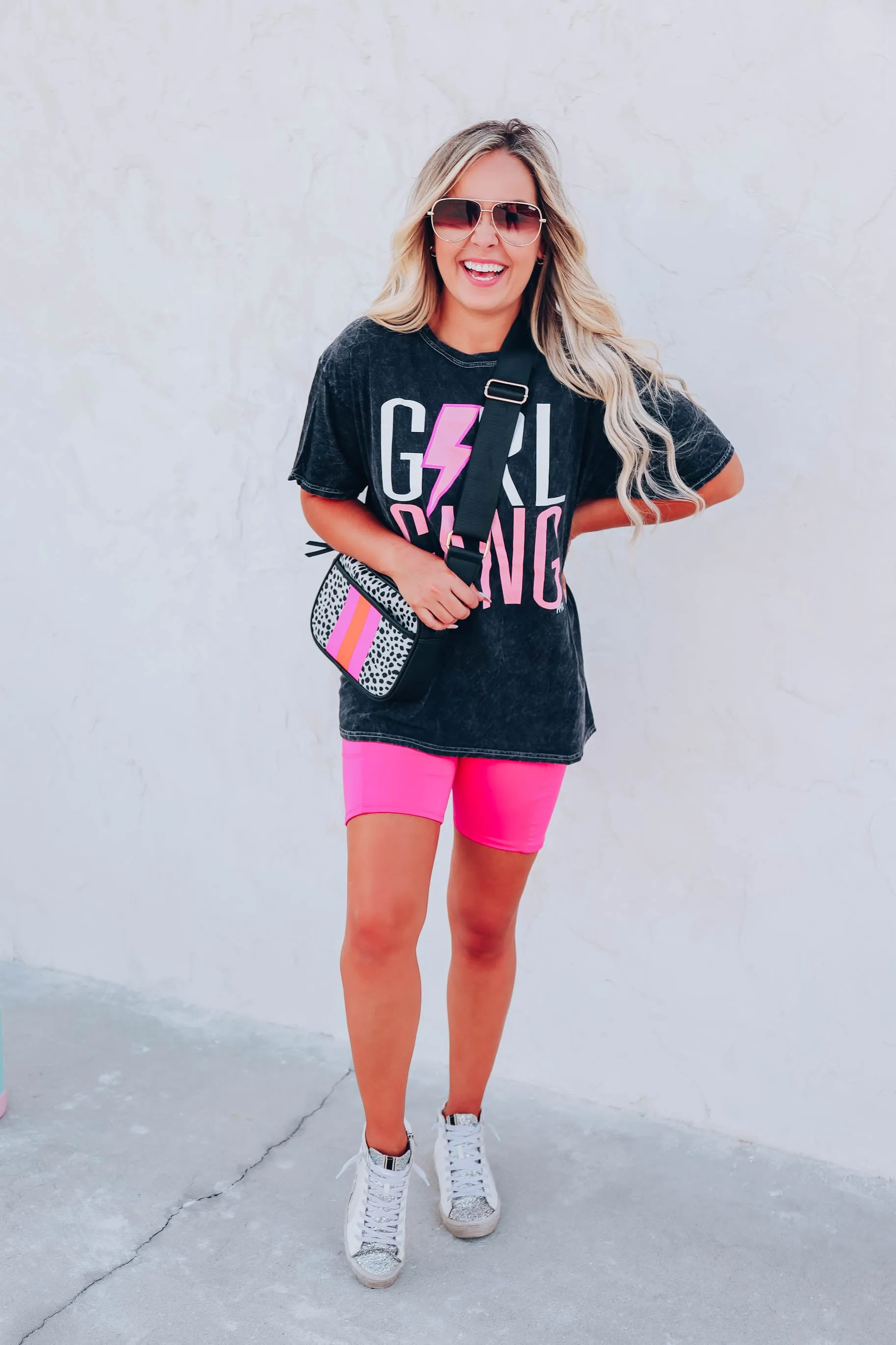 Confidence Biker Shorts - Hot Pink