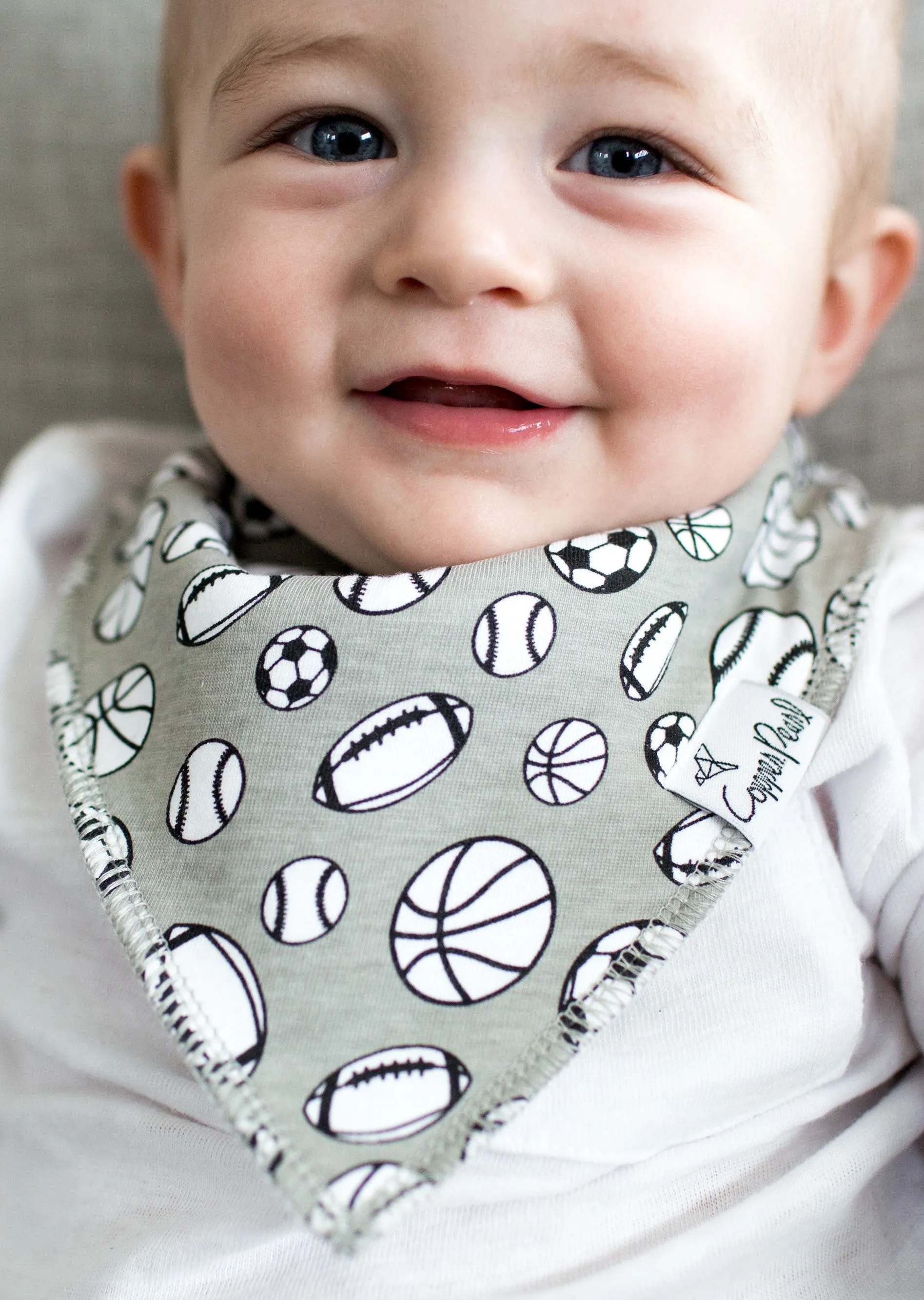 Copper Pearl Varsity Bandana Bib Set