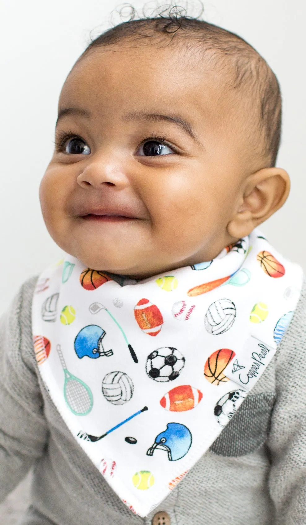 Copper Pearl Varsity Bandana Bib Set