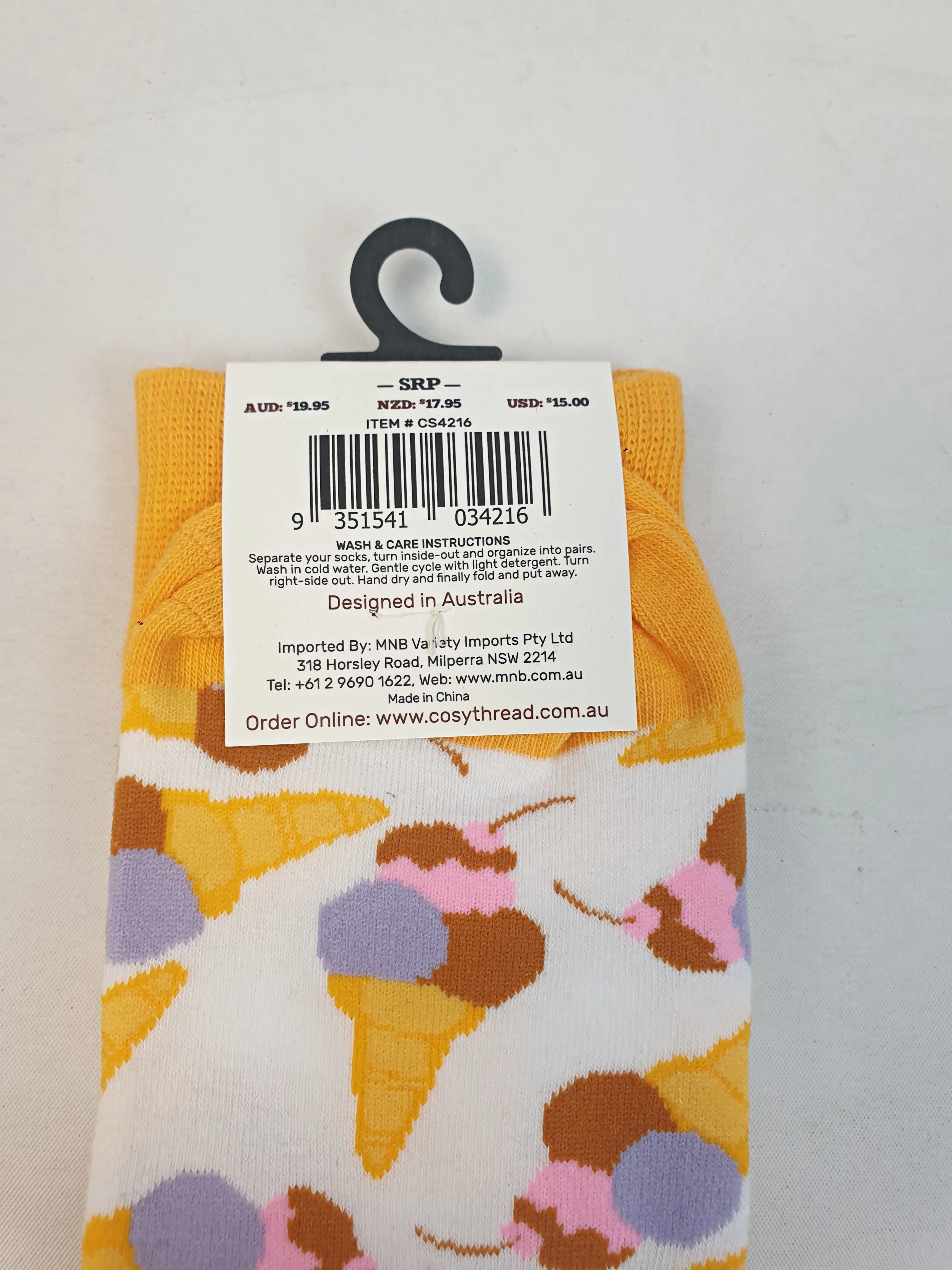 Cosythreads ice cream print socks