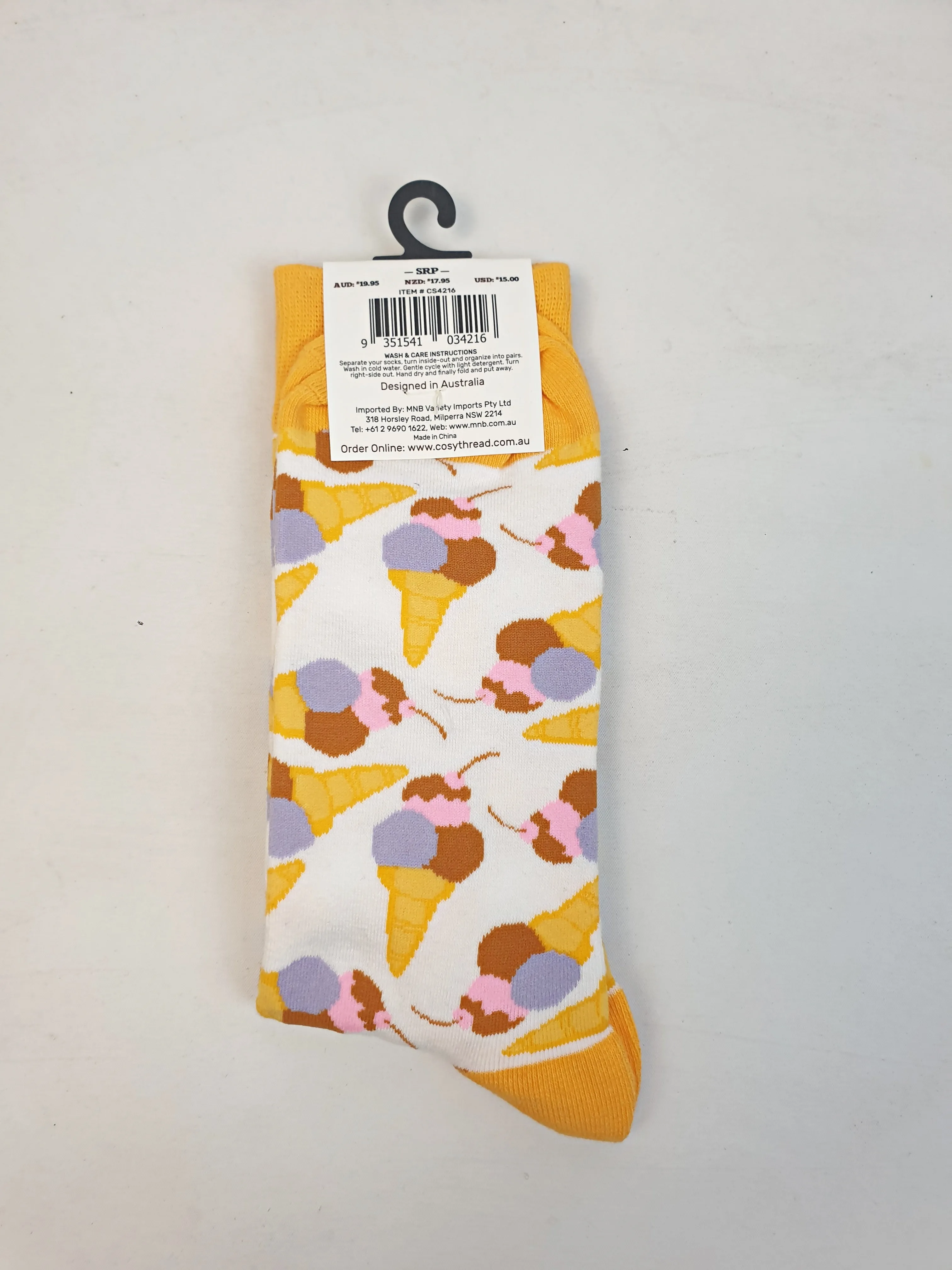 Cosythreads ice cream print socks