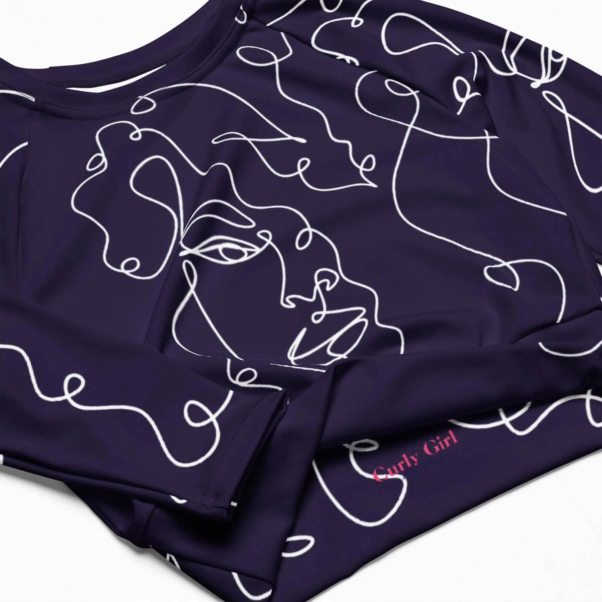 CurlyGirl long-sleeve crop top