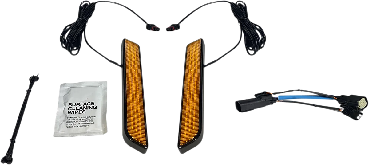 Custom Dynamics LED Front Fork Lightz™ Amber/Black