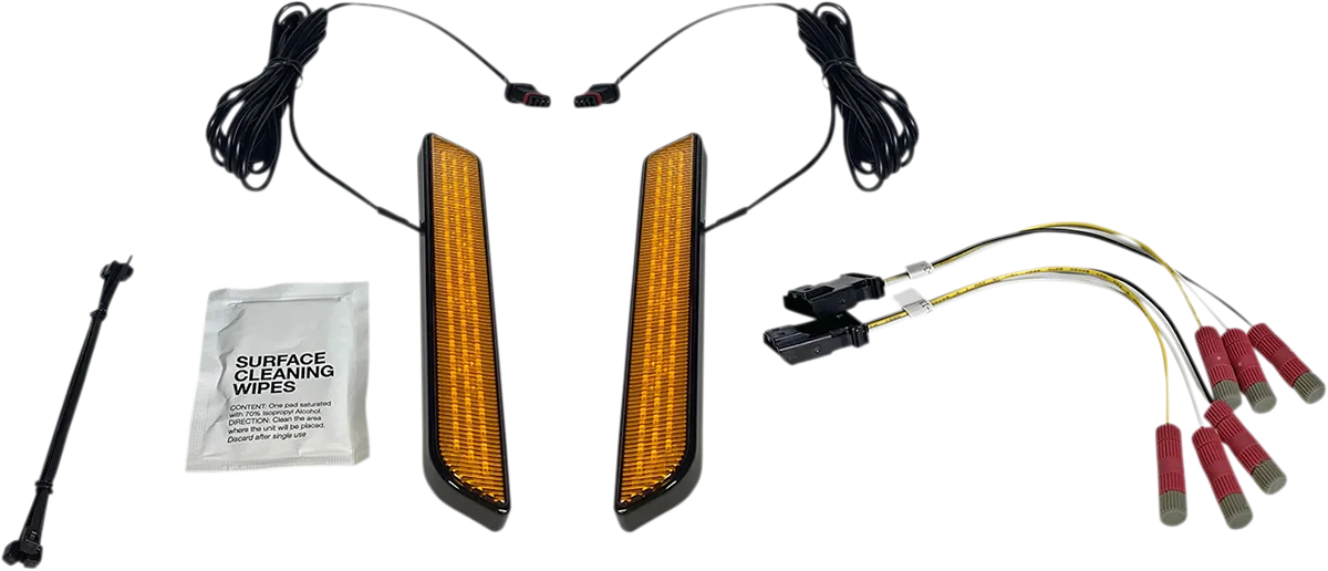 Custom Dynamics Universal LED Front Fork Lightz™ Amber/Black