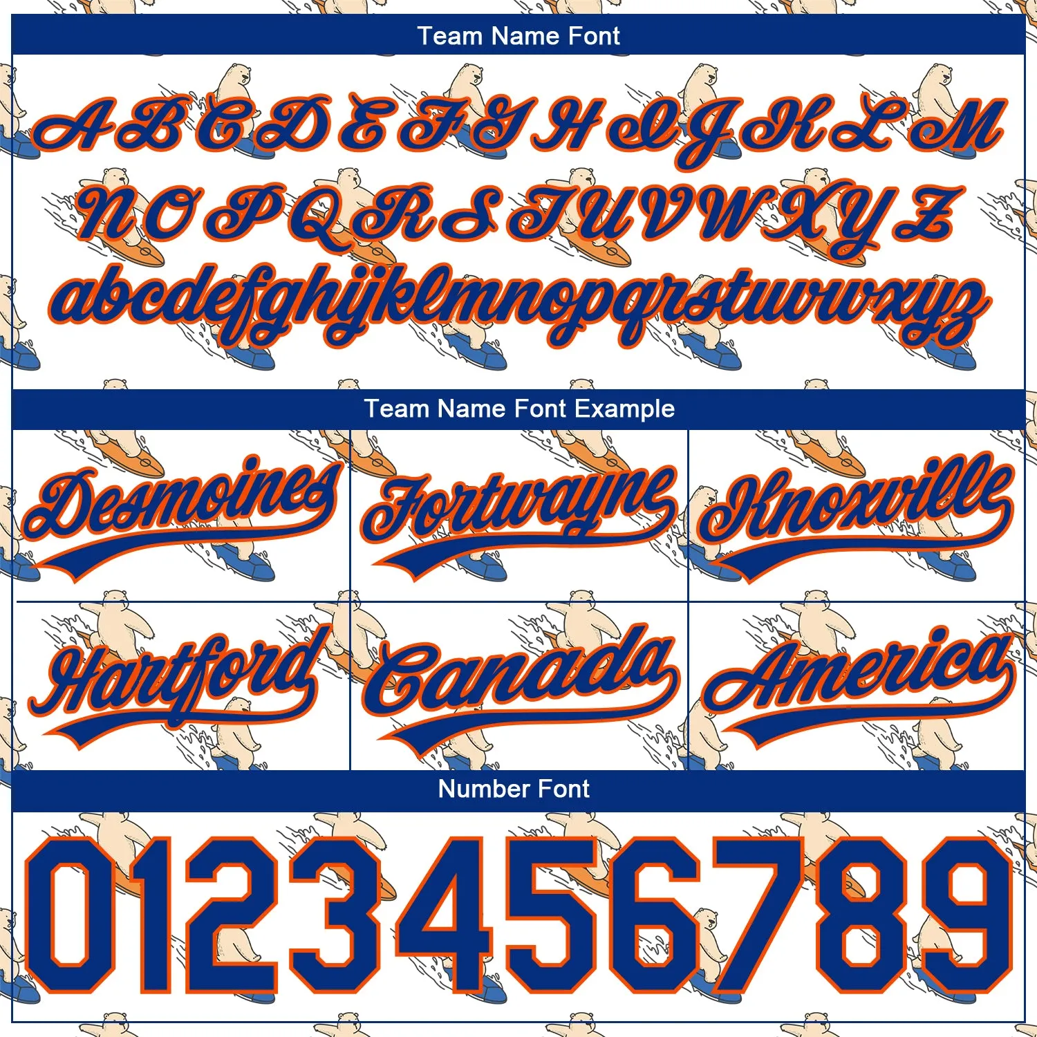 Custom White Royal-Orange 3D Pattern Bears Surfing Authentic Basketball Shorts