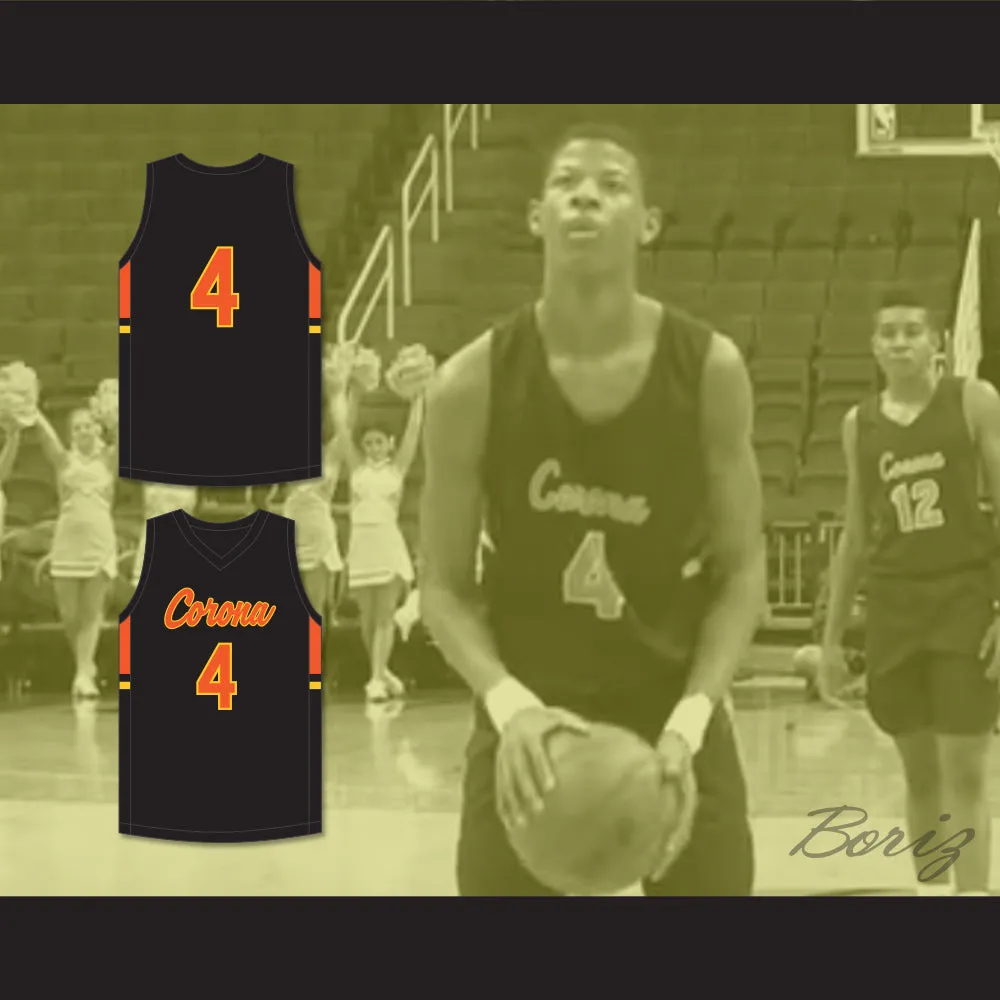 Dalen Terry 4 Corona del Sol High School Aztecs Black Basketball Jersey 1