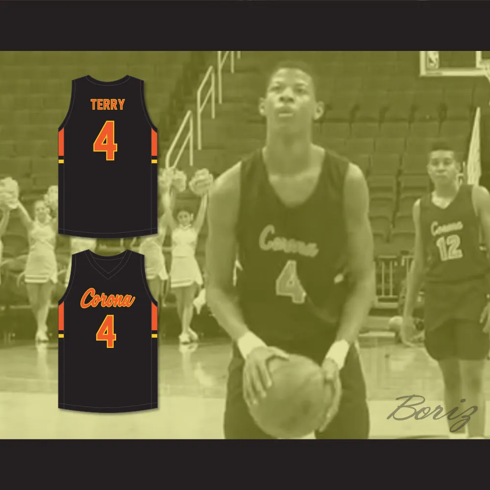 Dalen Terry 4 Corona del Sol High School Aztecs Black Basketball Jersey 2