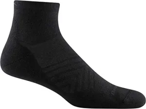Darn Tough Mens 1055 Run Coolmax 1/4 Crew Ultra-Lightweight with Cushion Merino Wool Socks