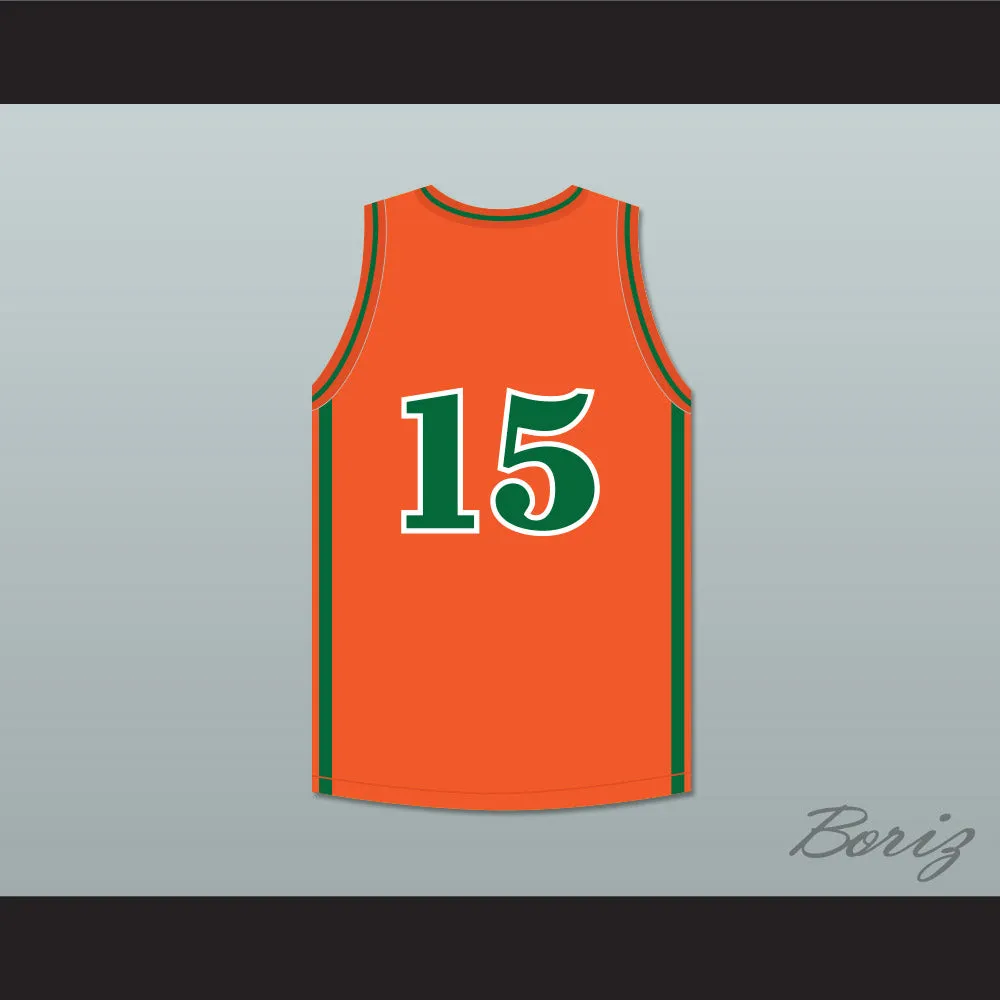 DeMarcus Cousins 15 LeFlore High School Rattlers Orange Basketball Jersey