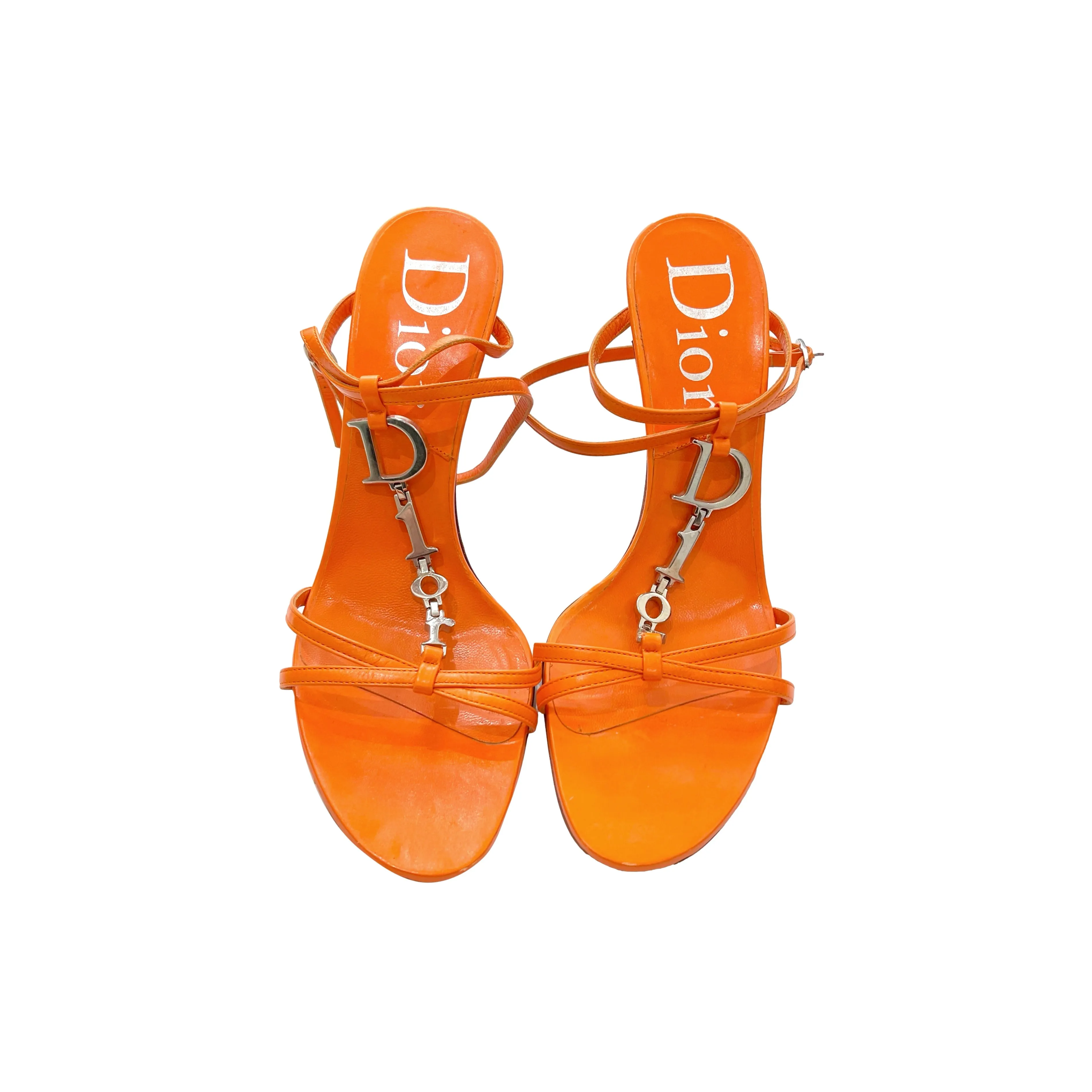Dior Orange Logo Hardware Heels