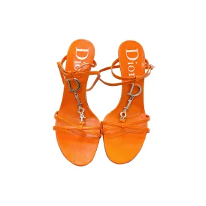 Dior Orange Logo Hardware Heels