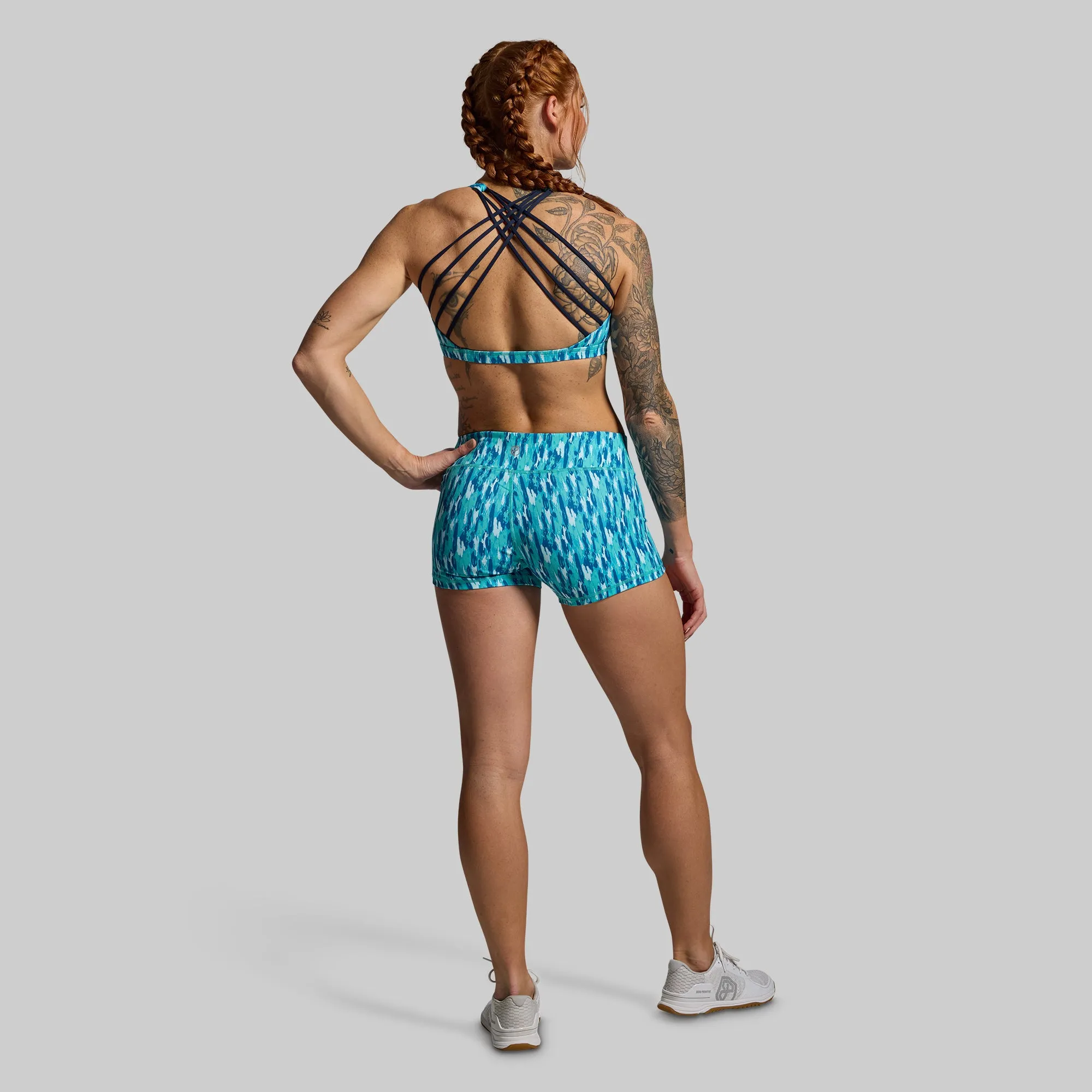 Double Take Booty Short Set (Waterfall)
