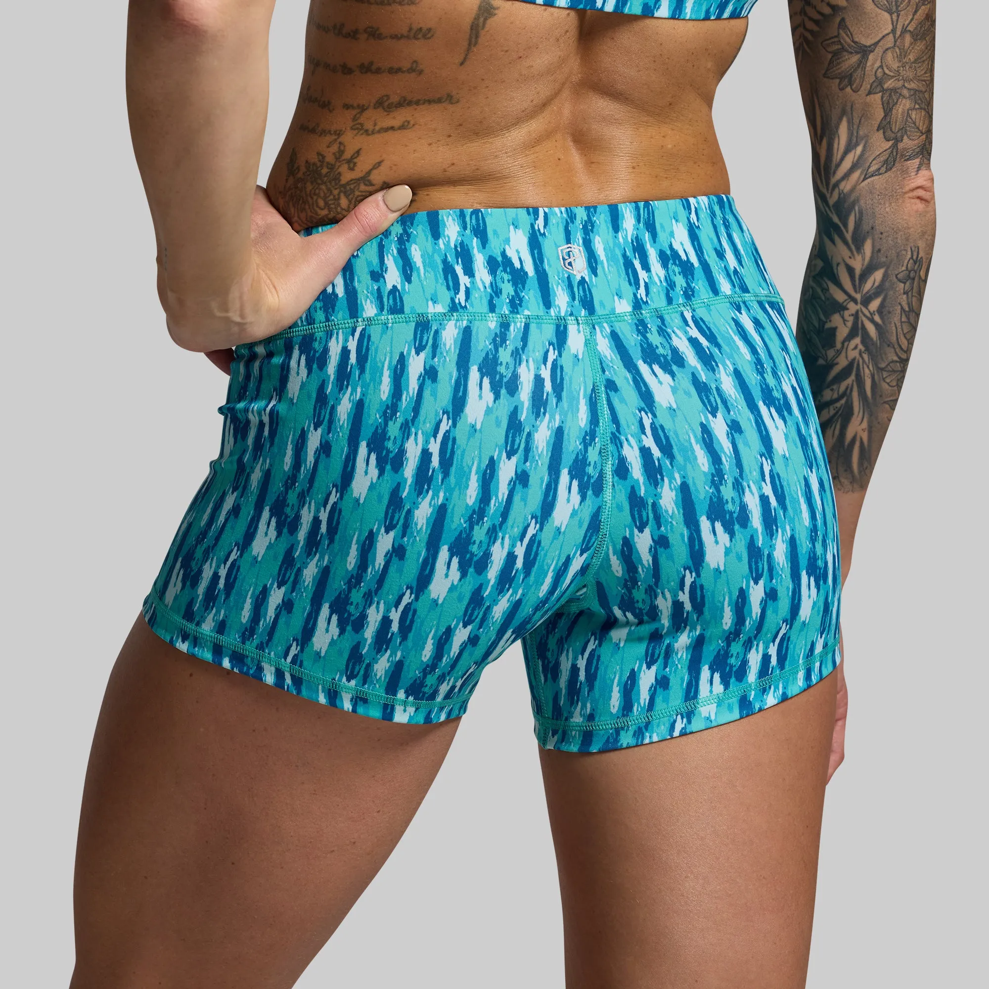 Double Take Booty Short Set (Waterfall)