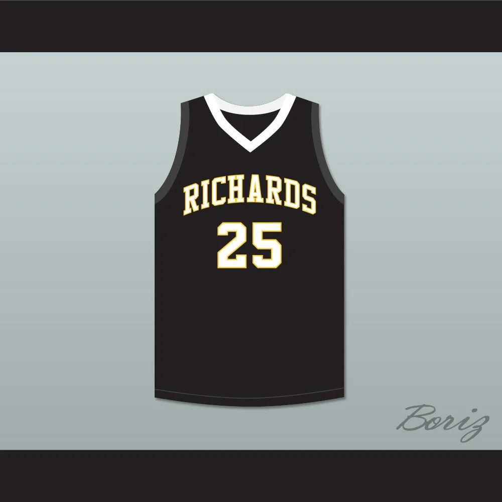 Dwyane Wade 25 Harold L. Richards High School Bulldogs Black Basketball Jersey 6