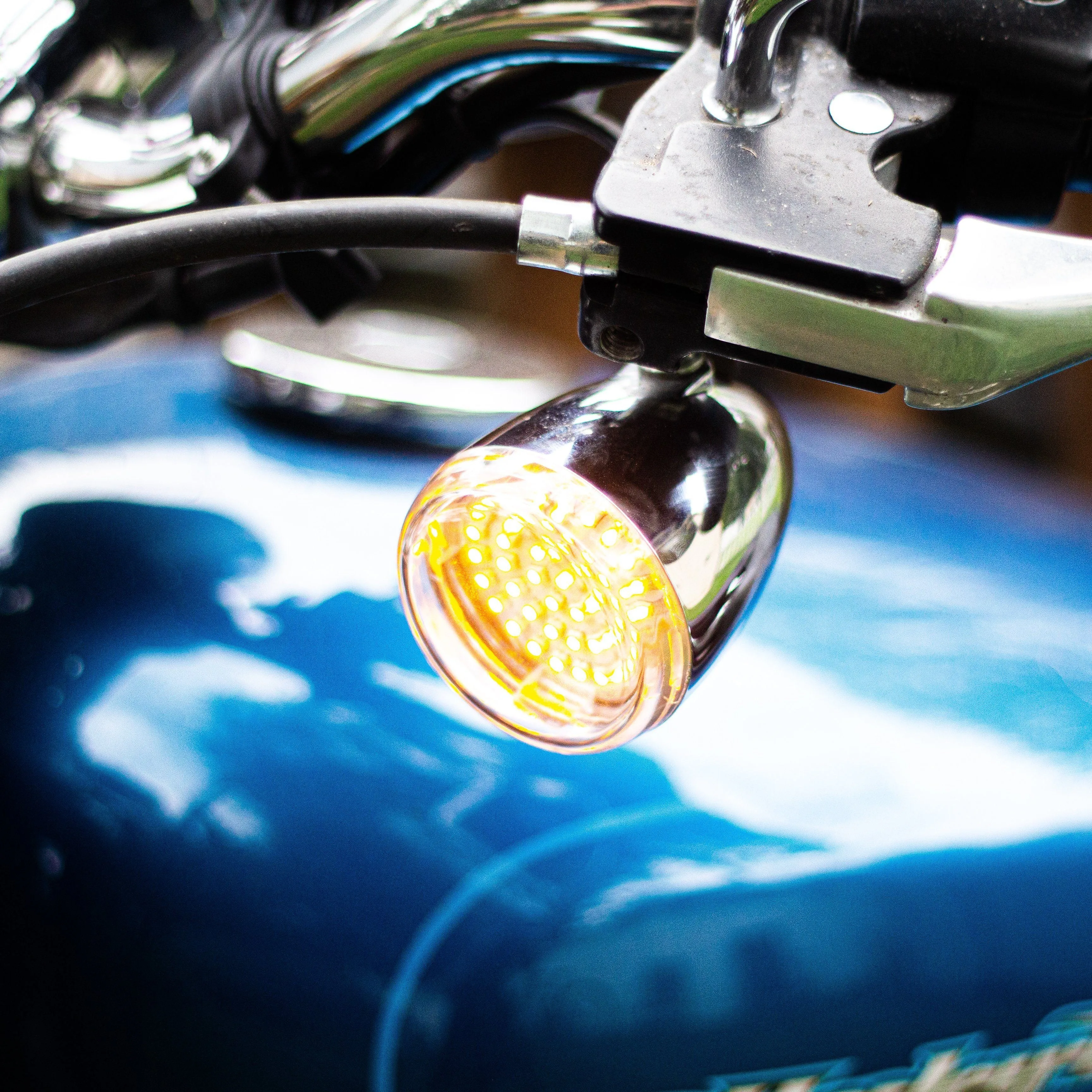 Eagle Lights Midnight Edition Front and Rear Turn Signals, Running Lights and Strobing Rear LED Turn Signal Kit for Harley Davidson Motorcycles - 1157 Front Base / 1157 Rear Base