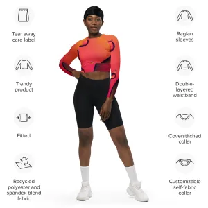 Eye candy Recycled long-sleeve crop top