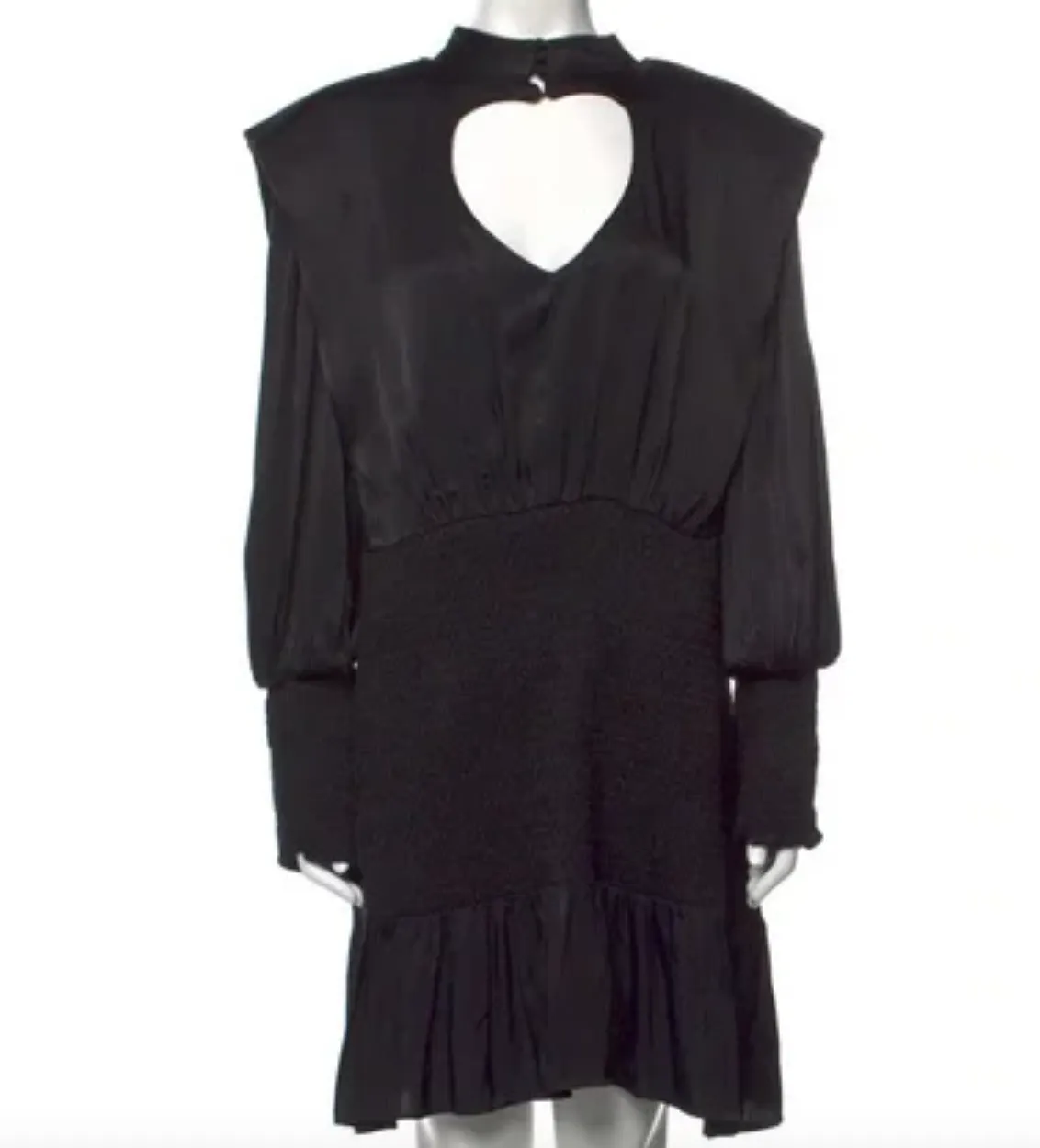 Farm Rio Black Heart Neckline Mini Dress UK XL