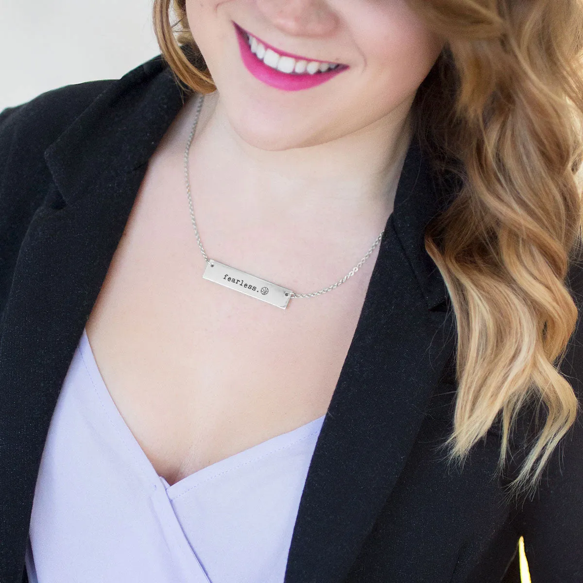 Fearless Basketball Gold / Silver Bar Necklace
