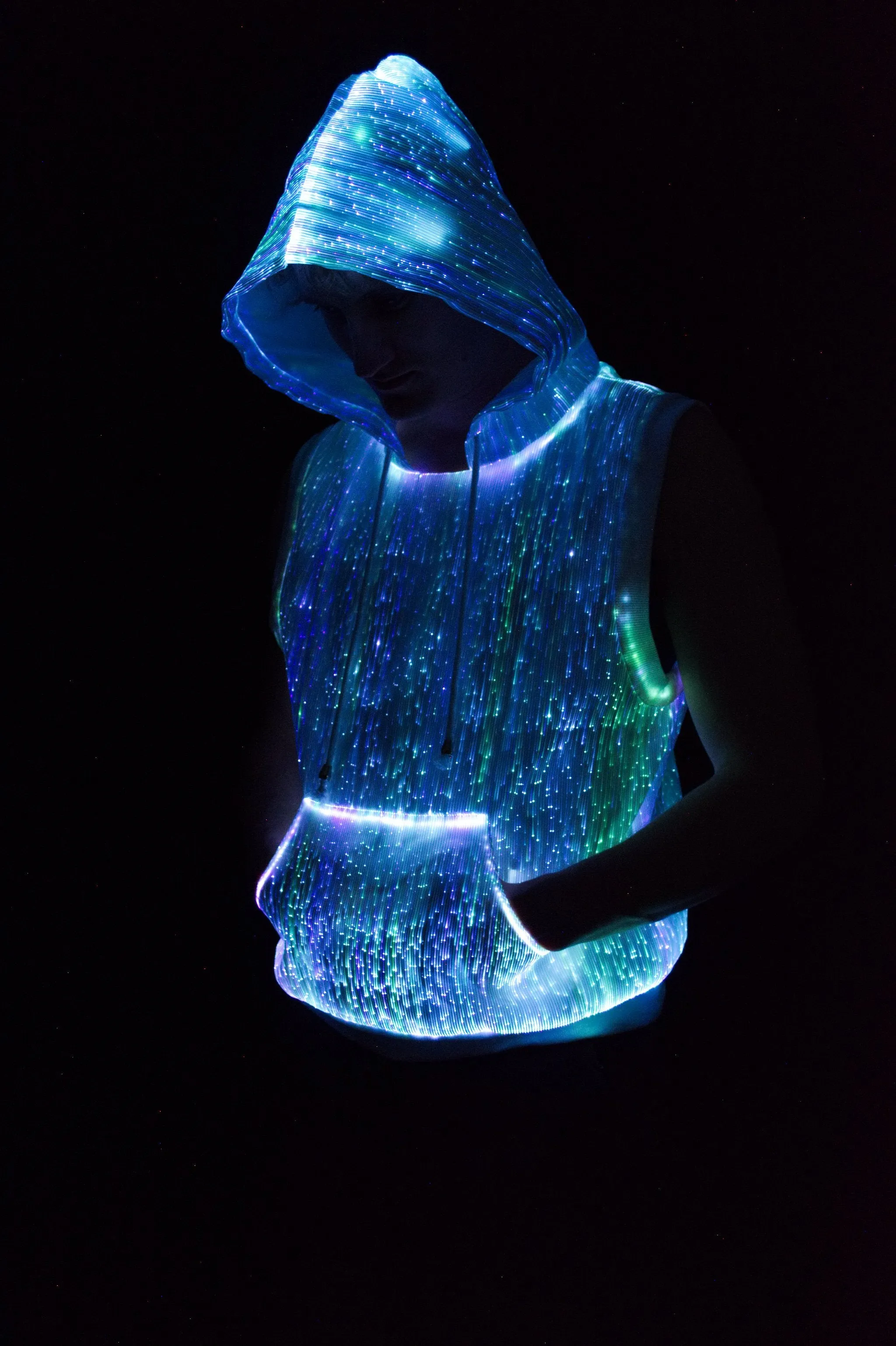 Fiber Optic Women's Sleeveless Hoodie
