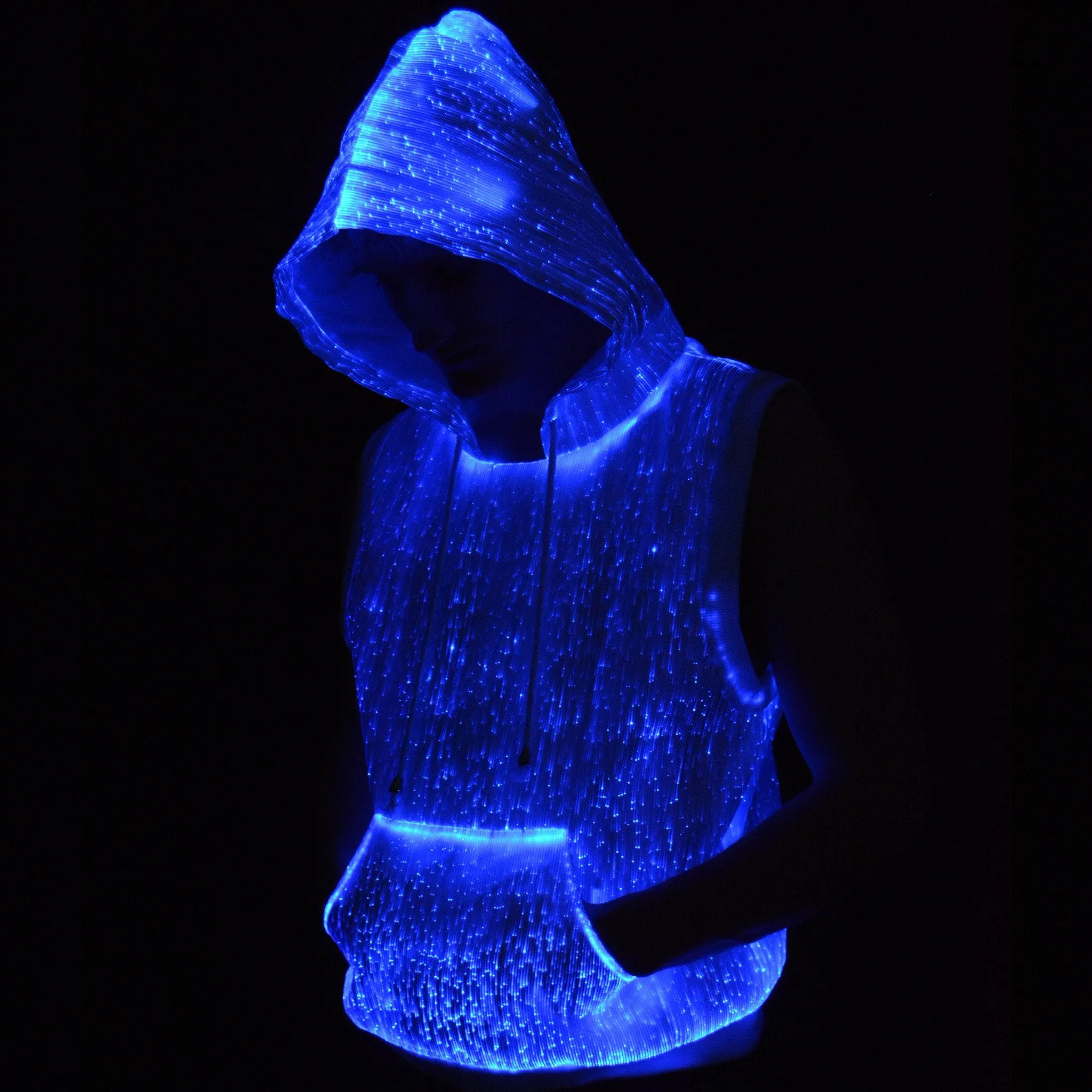 Fiber Optic Women's Sleeveless Hoodie