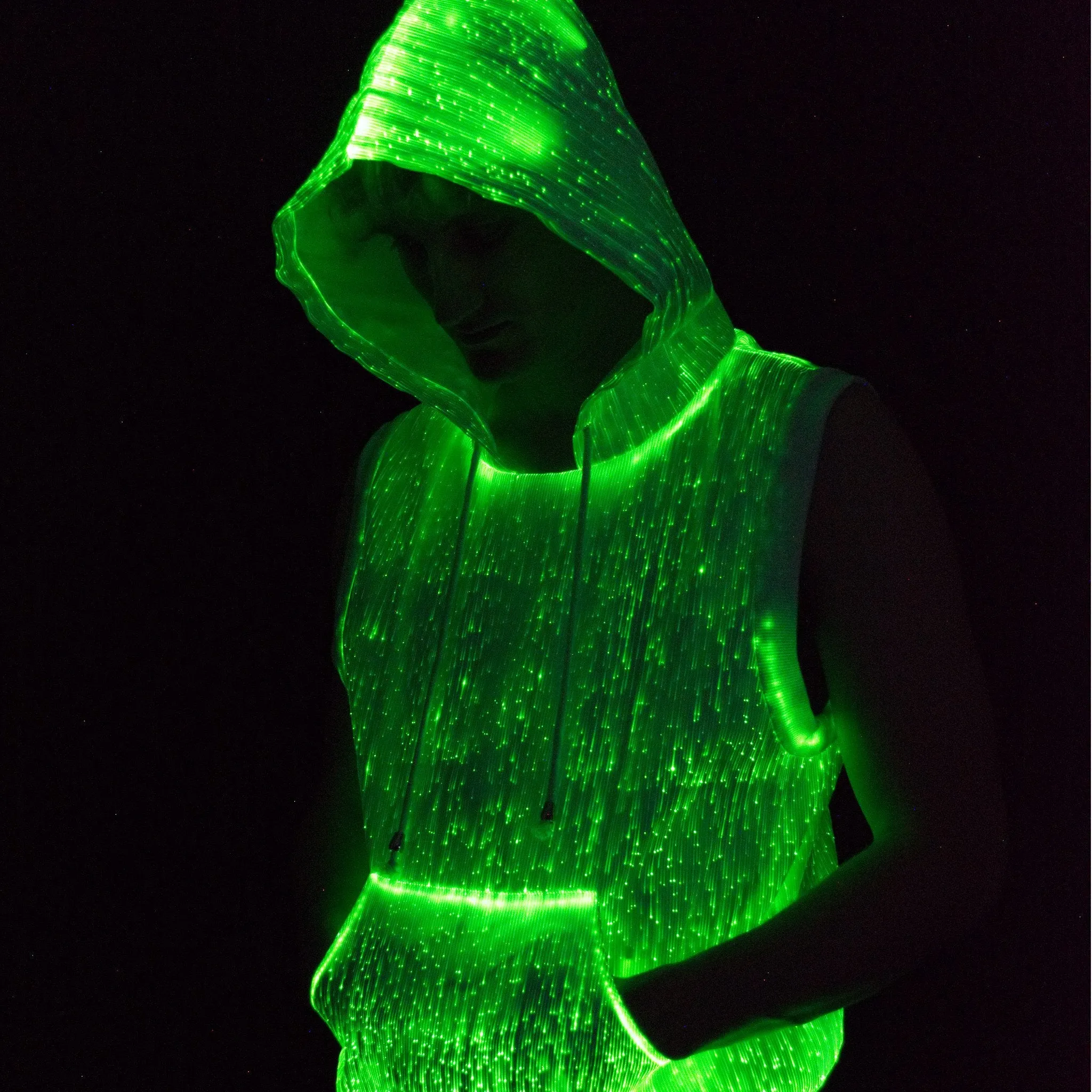 Fiber Optic Women's Sleeveless Hoodie