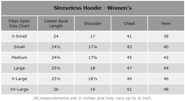 Fiber Optic Women's Sleeveless Hoodie