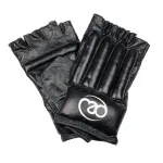 FITNESS MAD LEATHER FINGERLESS BAG GLOVE BLACK