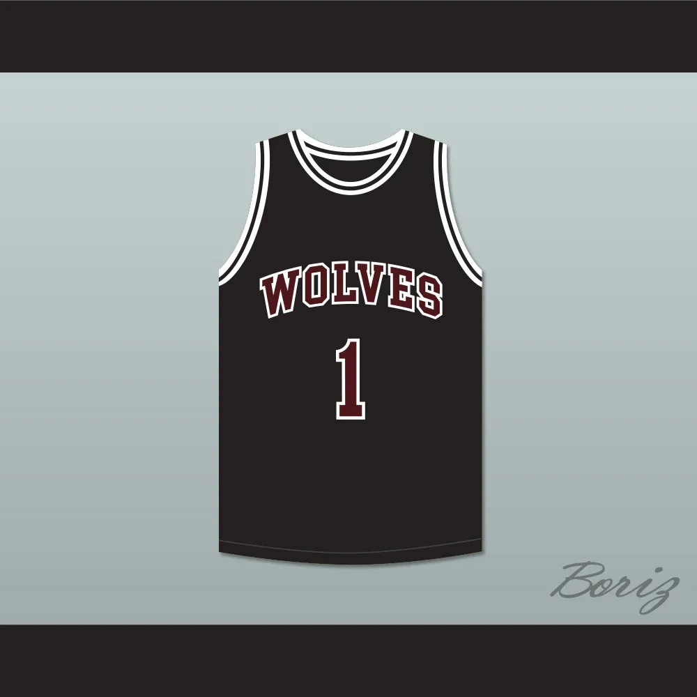 Gil 1 Wolves High School Black Basketball Jersey