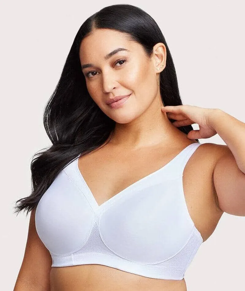 Glamorise Magiclift Seamless Wire-Free Sports Bra - White