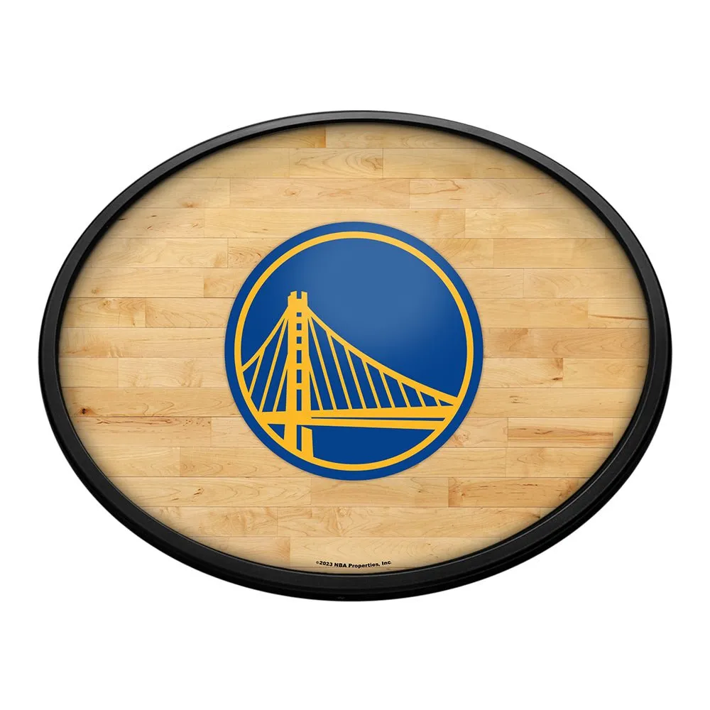 Golden State Warriors: Hardwood - Oval Slimline Lighted Wall Sign