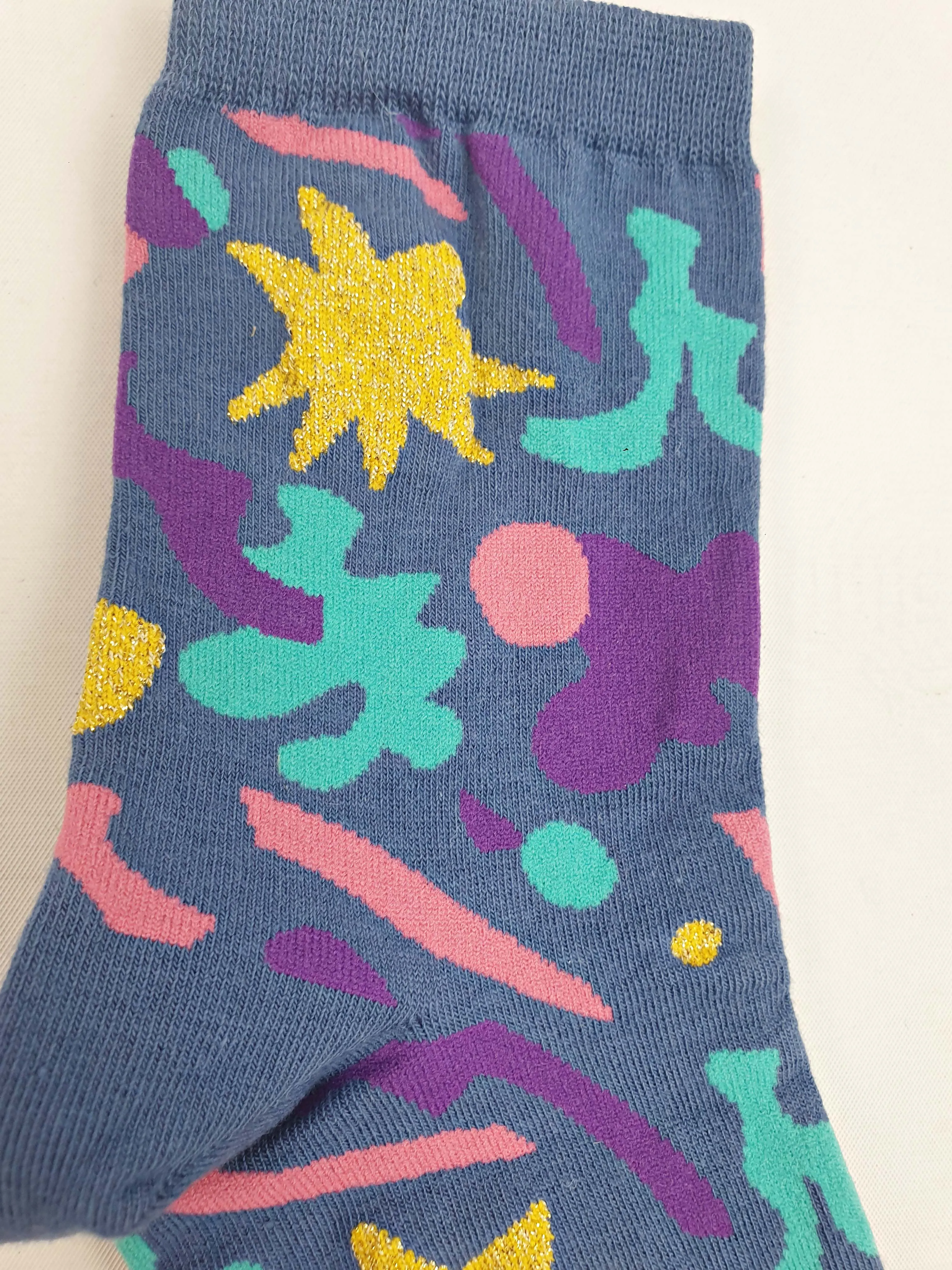Gorman blue-based print socks one size